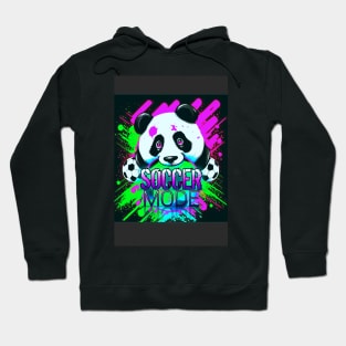 Soccer Mode Panda Bear Graffiti Hoodie